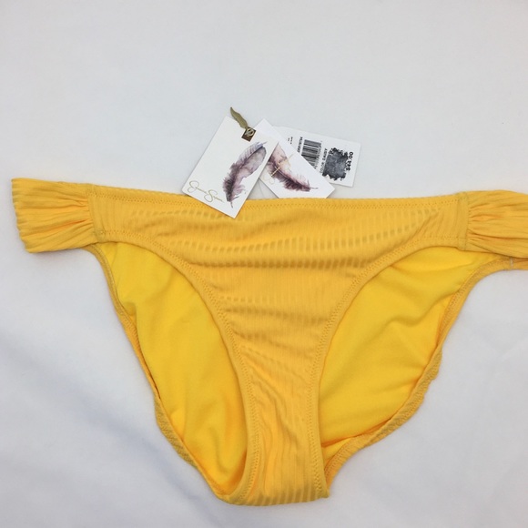 Jessica Simpson Hipster Bikini Yellow NWT Sz XL